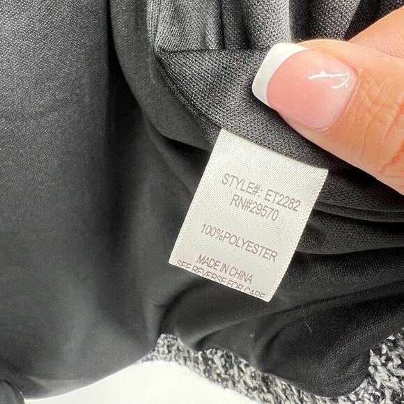 Everly Gray Marled Cross Front Button Closure Marled Coat Women's L - Picture 7 of 9